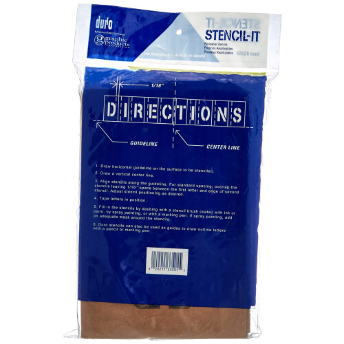 Duro 3350 Oil Board Stencil S?t 8"""" Brun 1