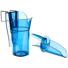 San Jamar Saf-T-Scoop isske med opbevaringsbeholder til k?kkener, restauranter og fastfood plastik 20 til 24 ounce bl?