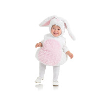 Underwraps Baby's Rabbit Belly-Babies Blanco/Rosa Grande