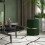 Homcom HOMCOM Round Pouffe, Storage Footstool with Cushioned Top, Dark Green 7