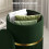 Homcom HOMCOM Round Pouffe, Storage Footstool with Cushioned Top, Dark Green 4