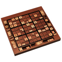 WE Games Sudoku-Brett aus Holz mit Aufbewahrungsf   chern in mittlerer Beize     11,5 Zoll.
