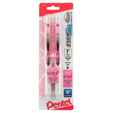 Pentel Pink BCA EnerGel Pearl Deluxe RTX vloeibare gelpen (0,5 mm) fijne lijnnaaldpunt (BLN75WBP2PA)