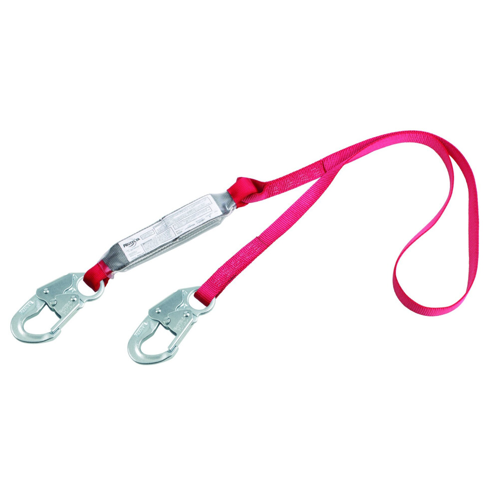 3M DBI-SALA 6' PROTECTA PRO Pack 1"""""""" Polyester Web Single-Leg Shock-Absorbing Fixed Lanyard With Self-Locking Snap Hook At Each End