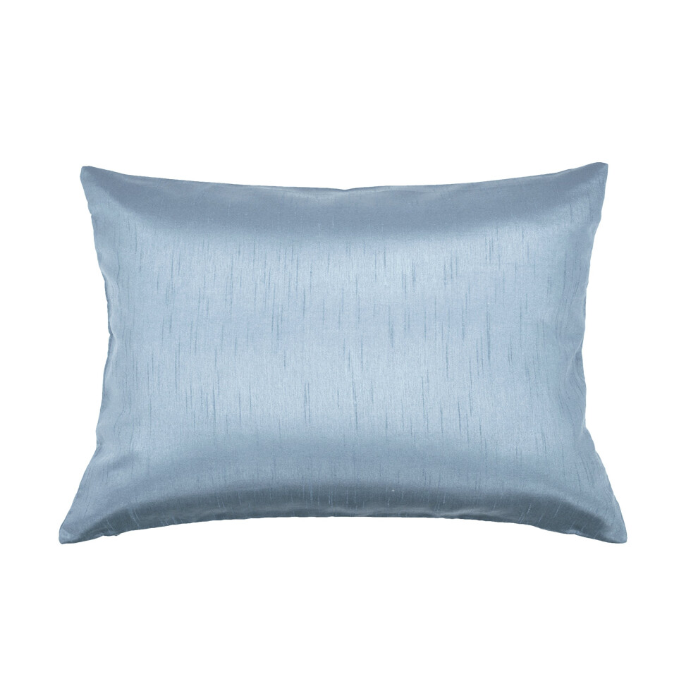 Aiking Home Dekorativer Kissenbezug Aus Massiver Kunstseide Mit Rei Verschluss, 30,5 X 45,7 Cm, Schieferblau-image