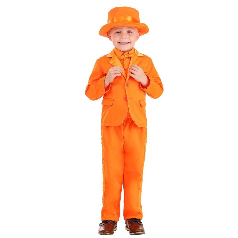 Photos - Other Toys Toddler Orange Tuxedo Outfit for Boys Classy Halloween Suit Costume 2T FUN1600TDOR