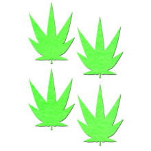 Pastease Petites Glow in the Dark Leaf O/S - Confezione da 2