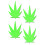 Pastease Petites Feuilles phosphorescentes O/S - Lot de 2 1