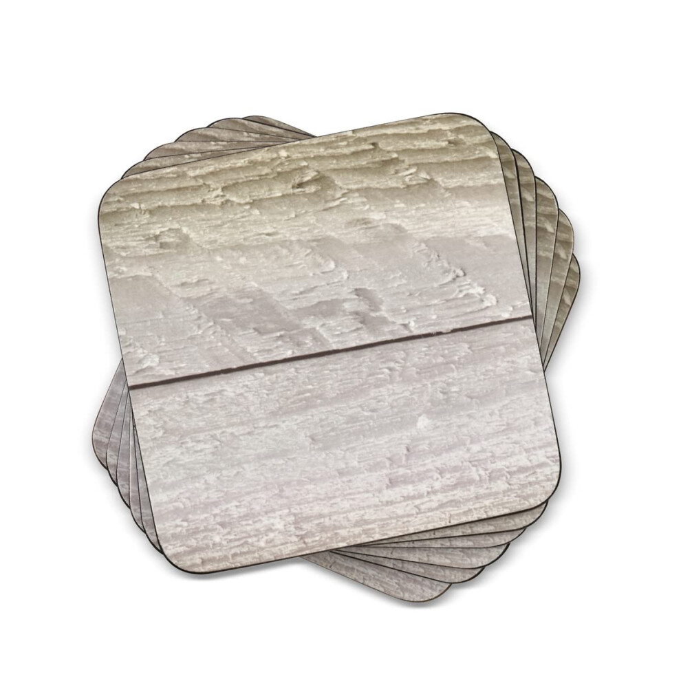 Pimpernel Driftwood Collection Coasters | Set of 6 | Cork Backed Board | Heat and Stain Resistant | Drinks Coaster for Tabletop Protection | Measures