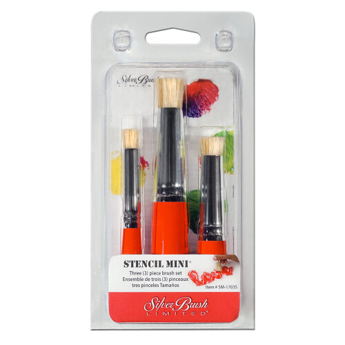 Stencil Mini 3-pack Korta Stencilborstar