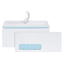 Sobres de seguridad con ventana Clean Seal    de Office Depot n.    10 (4 1/8 pulg. x 9 1/2 pulg.), color blanco, paquete de 250, 77292