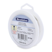 Beadalon-Draht im deutschen Stil fr die Schmuckherstellung, rund, versilbert, 24 Gauge, 198 Fu