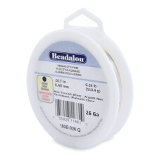 Beadalon nmet stlus huzal kszerksztshez kerek ezstztt 26 mretu 315 lb