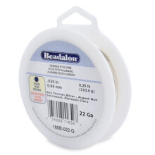 Beadalon German Style Wire for Jewelry Making Round Silver Plated 22 Gauge 125 ft