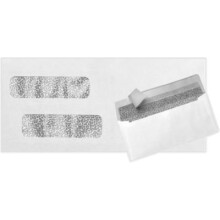 LUXPaper Διπλά Παράθυρα Φακέλοι Τιμολογίων w/Peel & Press (4 1/8 x 9 1/8) - 24lb Λευκοί (50 Τεμ.)