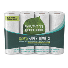 Seventh Generation Papieren Handdoeken Sterk & Absorberend 8 Rollen 2-laags 156 Vel 100% Gerecycled Papier