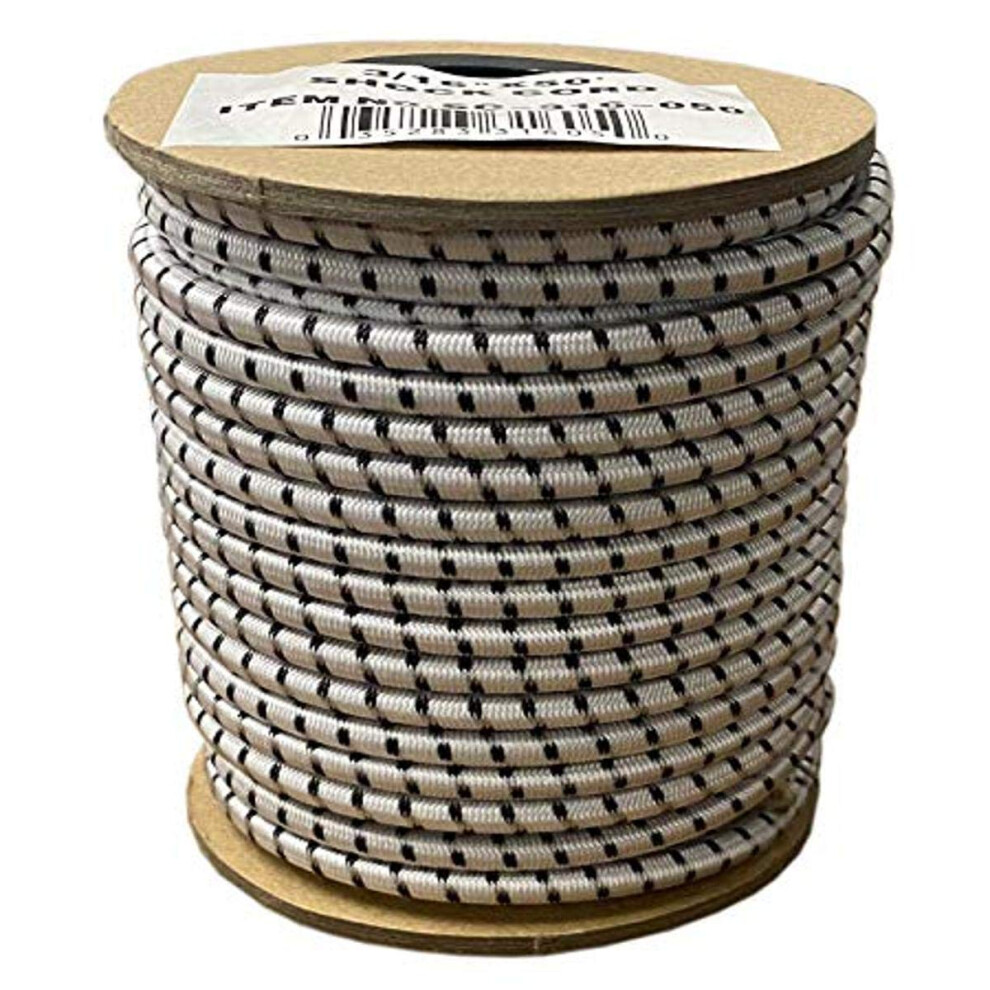 T.w Evans Cordage Sc-316-050 3/16-Inch By 50-Feet Elastic Bungee Shock Cord White 035283316050