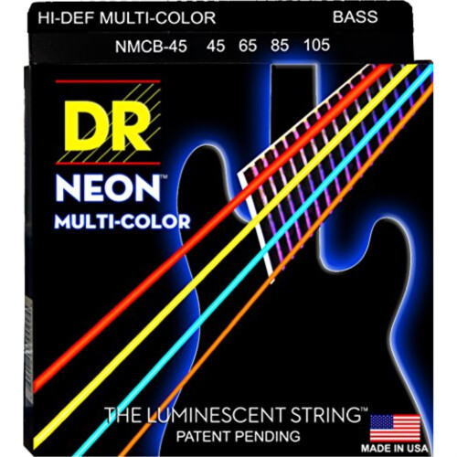 HI-DEF NEON - MULTI-COLOR Colored Bass Strings: Medium 45-105