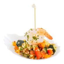 Restaurantware 3.3 x 3.3 Inch Mini Πλαστικά Πιάτα 100 Μίας Χρήσης - Πιάτα Σχήματος Κελύφους