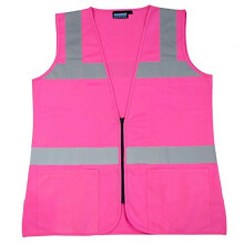 Delta Plus WELS721 Nicht-ANSI-Sicherheitsweste fr Damen mit hoher Sichtbarkeit, Rosa, Gre M
