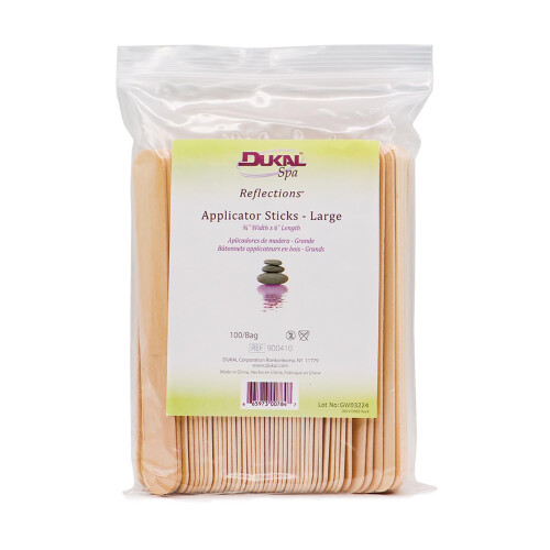 Dukal Große Holz-Wachs-Stäbchen - Körperhaarentfernung Applikator 6" (Packung mit 100) 2