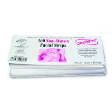 Depileve gezichtswaxstrips - Ontharingswaxstrips voor gezicht, wenkbrauwen en lippen Nonwoven waxstrips Verpakking van 100 waxstrips