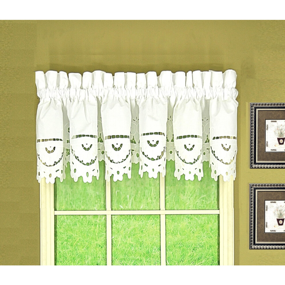 Cantonni Re D Coupes Dessin Es Classique Imperial Curtain Today's Curtain, 14 Po, Blanche-image