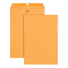 Briefumschlge der Marke Office Depot mit Verschluss, 25,4 x 38,1 cm, braun, 100 Stck