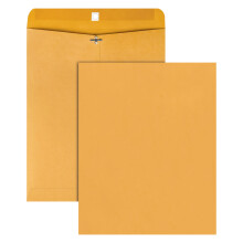 Briefumschlge der Marke Office Depot mit Verschluss, 11 1/2"" x 14 1/2"", braun, Box mit 100 Stck