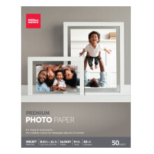 Office Depot Premium Foto Papier, Glanz, 8 1/2in. x 11in., 9 Mil, Verpakking van 50 Vellen, 123427