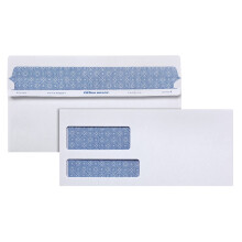 Plicuri Office Depot 100% reciclate Lift Press(TM) cu fereastra dubla #10 (4 1/8 in. x 9 1/2 in.) Cutie alba de 500 76133