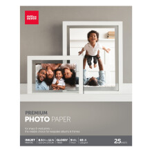 Office Depot Premium Fotopapier, Glanz, 8 1/2in. x 11in., 9 Mil, Verpakking van 25 Vellen, 110720