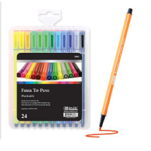 BAZIC SPABE FIBER SPIL PEN 24 Color Fineliner Peneliner Marker Fine Point pentru scrierea desenului de colorat Profesor School Suport Gift (24/Pa