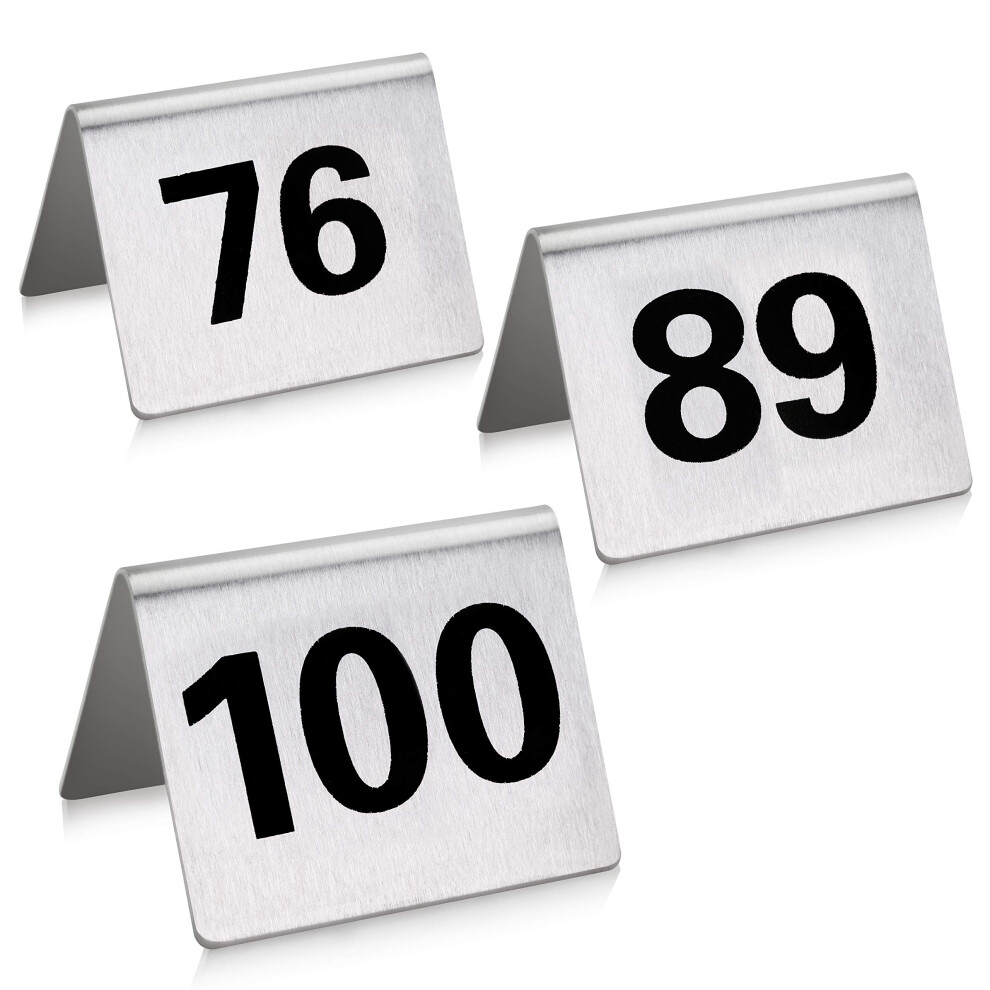 New Star Foodservice 27655 - Numero Di Tabelle In Acciaio Inox, Stile Tenda, 76-100, 3,8 X 5,1 Cm-image