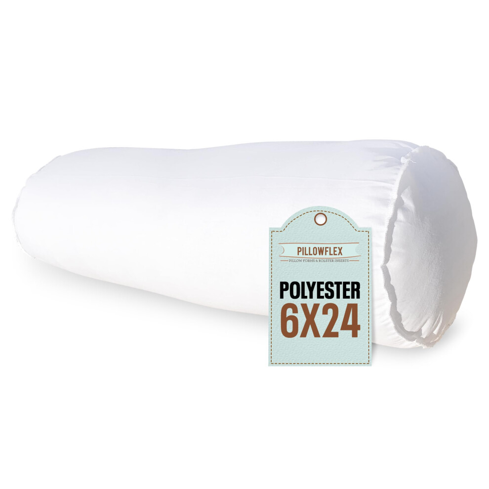Oreiller traversin Pillowflex - 6 x 24 - Rembourrage en polyester moelleux pour taies d   coratives - Garnissage en polyester inodore, sans peluche