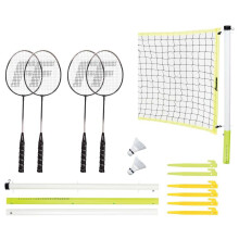 Set de Badminton Franklin Sports - Portable pour Jardin + Plage - 4 Joueurs - (4) Raquettes + (2) Volants Inclus
