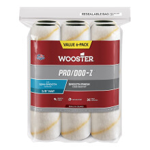 Wooster Brush RR727-9 Pro/Doo-Z Nap Rollers 3/8 tuuman 6 kpl valkoinen