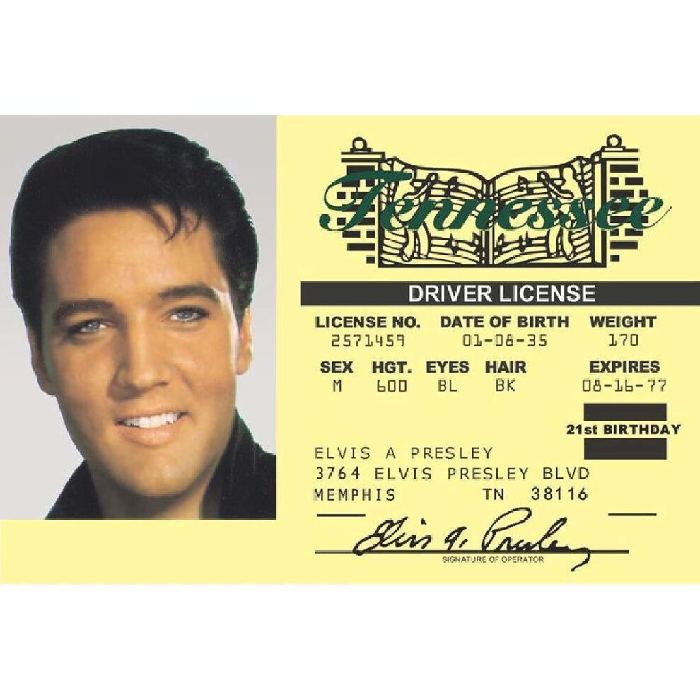 Znaki 4 Zabawny Identyfikator Parodii | Identyfikator Elvisa | Falszywa Karta Identyfikacyjna | Kolekcjonerska Karta Kolekcjonerska Licencja Kier-image