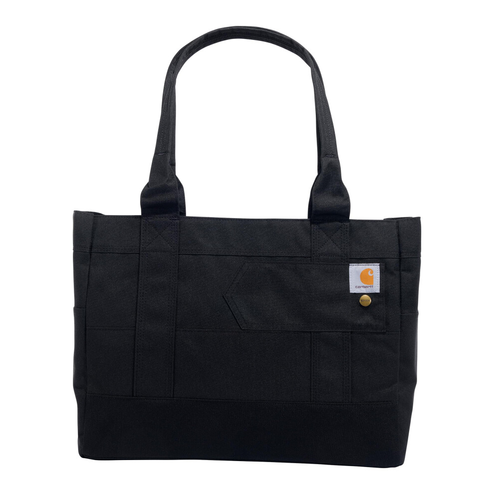 Sac fourre-tout horizontal Carhartt     fermeture    clair, r   sistant     l'eau et durable, noir