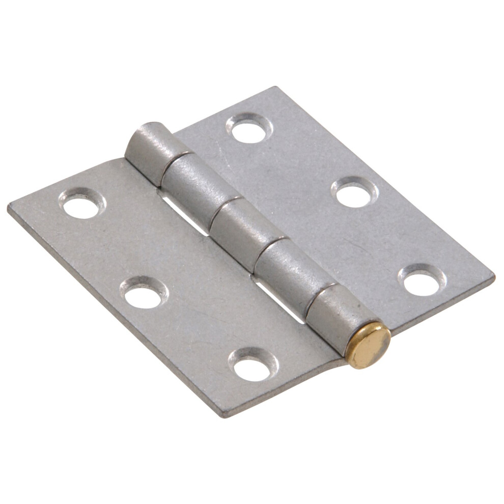 Hardware Essentials 851747 General Purpose Square Corner Hinges Fixed Pin Galvanized 3-1/2"""" - 2 Pack 008236866971