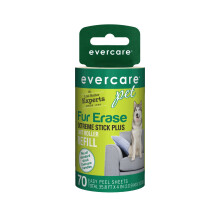 Evercare Pet Fur Erase Extreme Stick Plus 70 Blatt Fusselrolle Nachfüllung, Grün