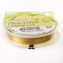 Srma cu margele Flex -Rite - 49 Srma de margele din o?el inoxidabil acoperit cu nylon - Culoare de argint perla 014 Diametru Spol de 30 de metr