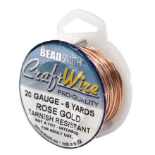 Srma de srma cu margele de srma de srma - Temporizare moale rezistenta la un temperament moale rotund rotund de aur - 0,81mm 20 Gauge 6 curte