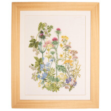 Thea Gouverneur - Counted Cross Stitch Kit - Herbs - Aida - 18 Count - Embroidery Kits for Adults - Crafts - DMC Embroidery Threads and Other Cross St