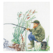 Thea Gouverneur - Kit punto croce contato - Pesca - Aida - 18 punti - Kit ricamo per adulti - Filati da ricamo DMC e altri accessori per punto cr
