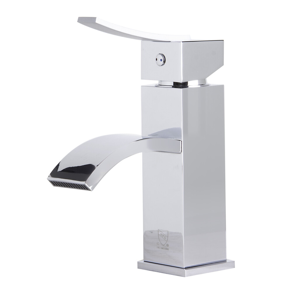 Photos - Other Bathroom Accessories Alfi brand AB1258 Square Body curved Spout Single Lever Bathroom Faucet Polished chrome AB1258-PC 