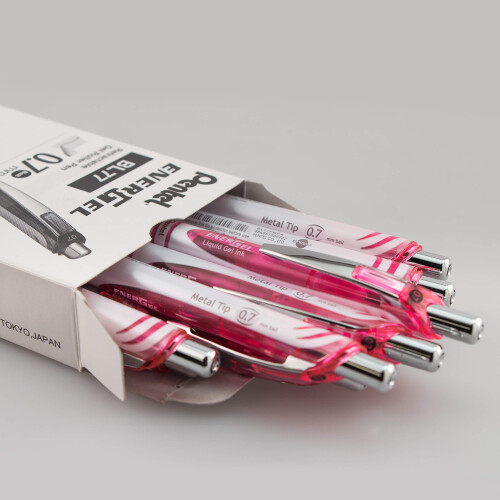 Pentel Pentel EnerGel Pearl RTX, 0.7mm, Μαύρη Μελάνη, Συσκευασία 12 (BL77PWP-A) 1