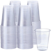 Klare Plastikbecher 7 oz. (100 Stück) - Einweg-Getränkebehälter für kalte Getränke