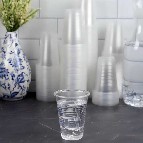 Klart plastkoppar 7 oz. (100-pack) - Engångs plastdricksglas för kalla drycker och vardagsbruk 1