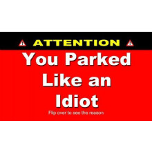 Patriot Wholesale Direct You Parked Like an Idiot Business Cards - Bad Parking Cards